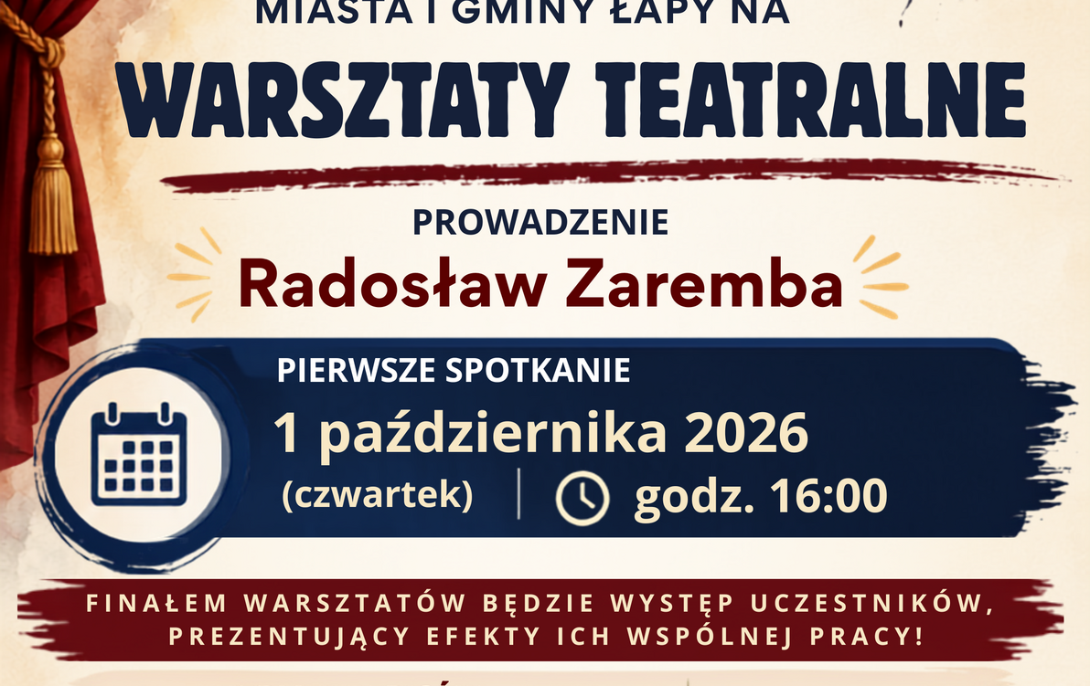 plakat informujący o warsztatach