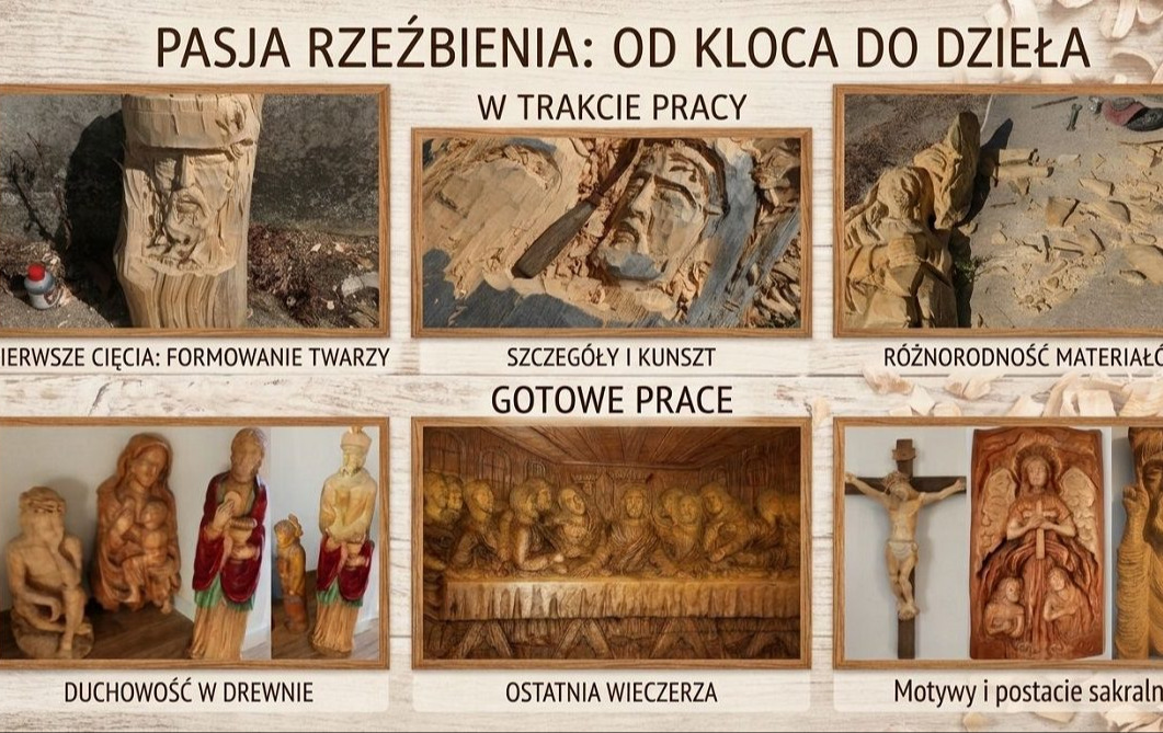 rzeźby w drewnie