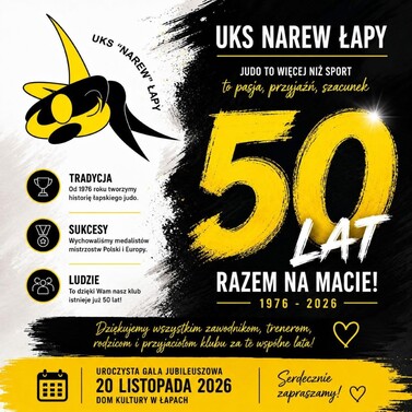 plakat informujący o 50leciu UKS Narew.jpeg