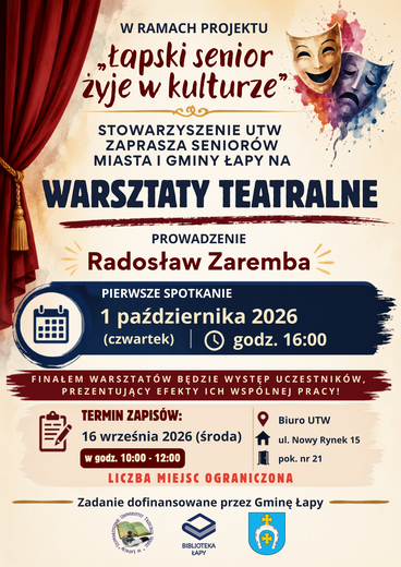 plakat informujący o warsztatach