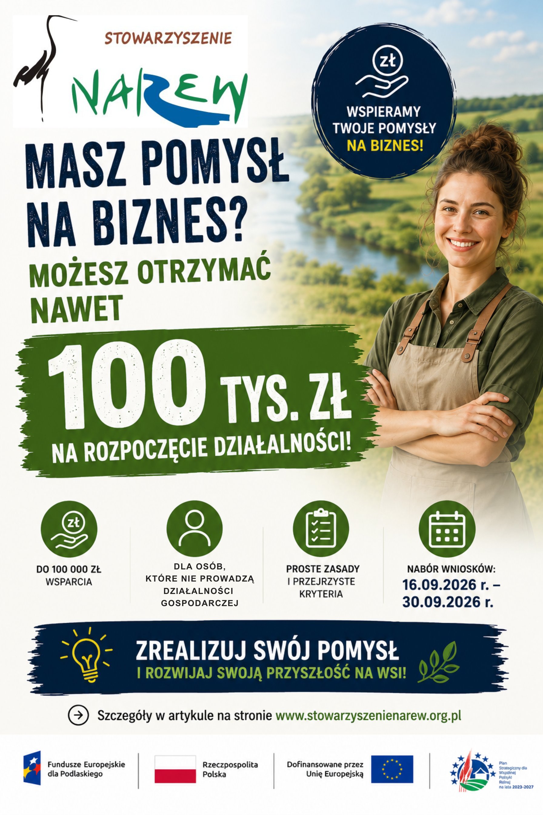 plakat informacyjny z&nbsp;gospodynią