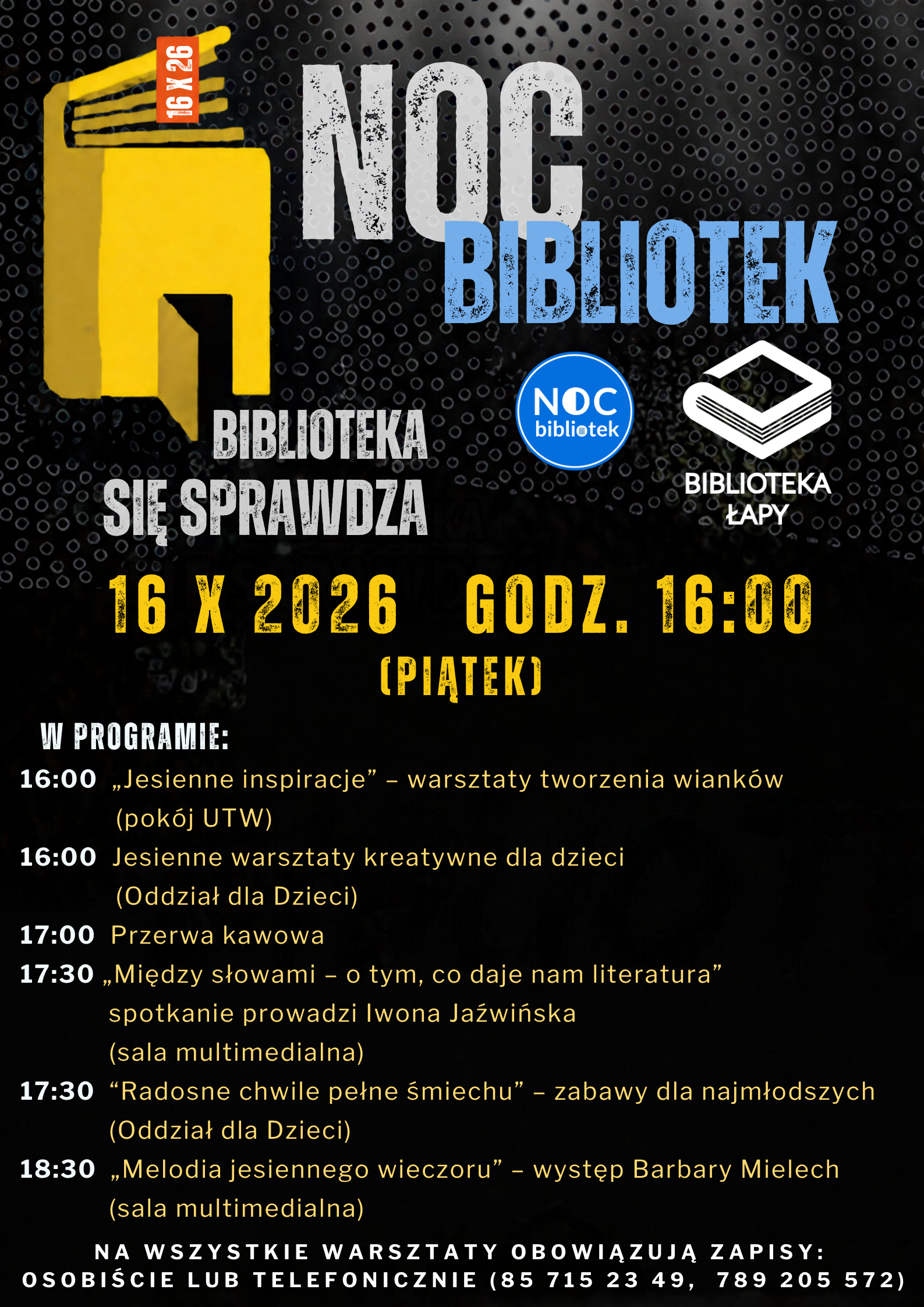 plakat noc bibliotek
