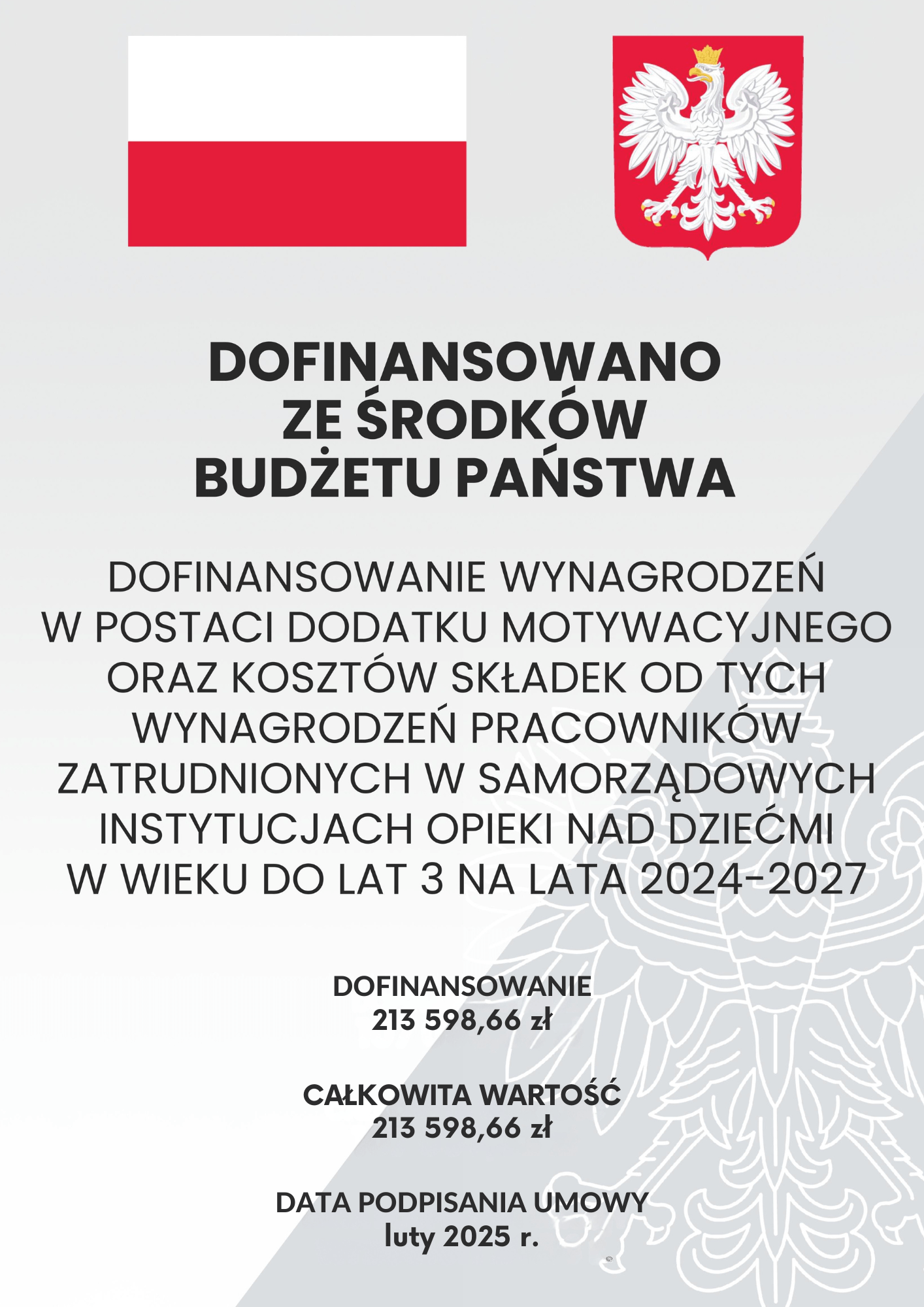 Dofinansowanie wynagrodzeń pracownik&oacute;w samorządowych instytucji opieki nad dziećmi w&nbsp;wieku do lat 3 2024-2027