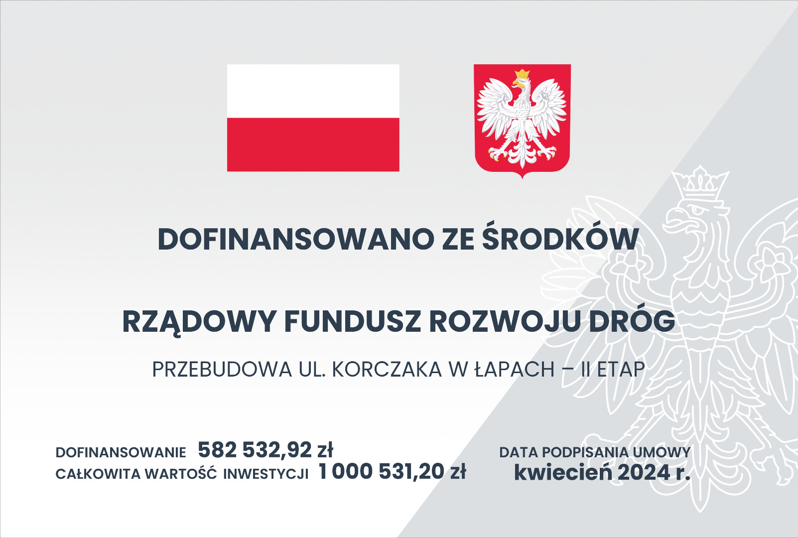 PRZEBUDOWA UL. KORCZAKA W ŁAPACH &ndash; II ETAP 2024