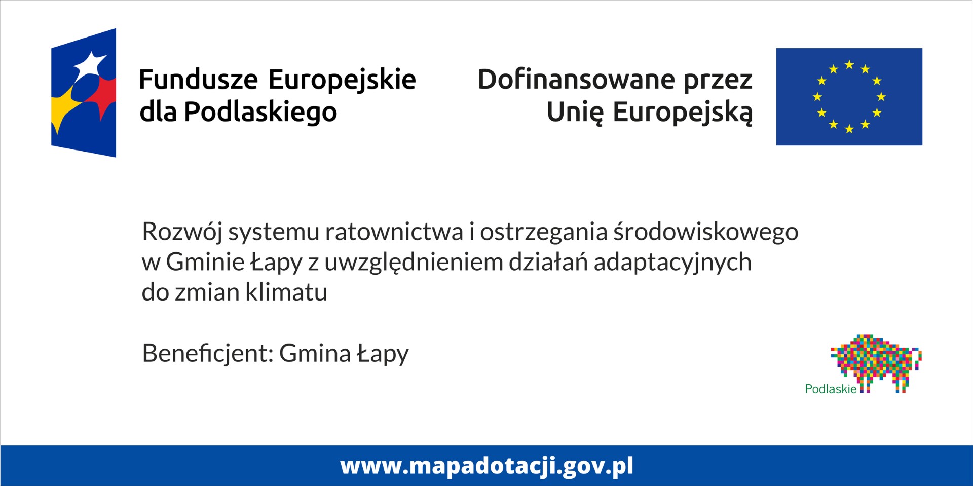Rozwój systemy ratownictwa i ostrzegania środowiskowego baner