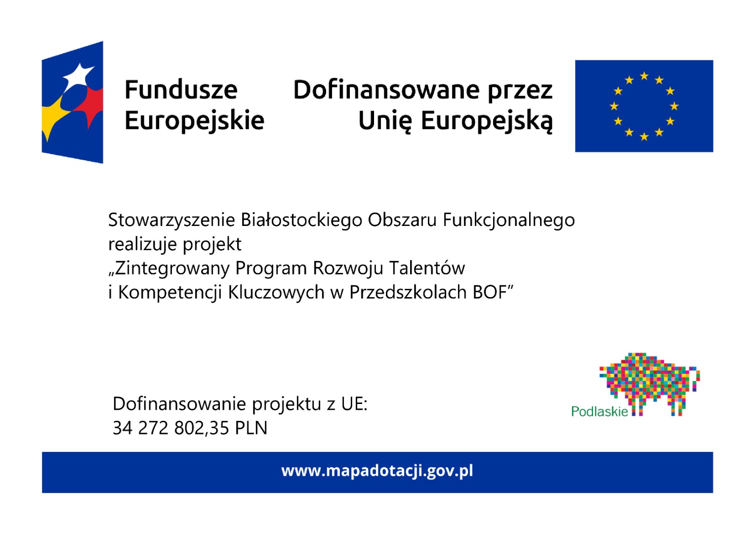 ZINTEGROWANY PROGRAM ROZWOJU TALENT&Oacute;W I KOMPETENCJI KLUCZOWYCH W PRZEDSZKOLACH BOF  - REKRUTACJA