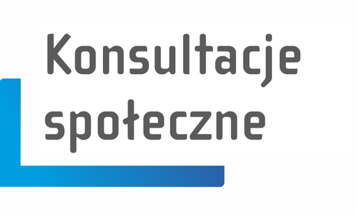 grafika z napisem konsultacje społeczne