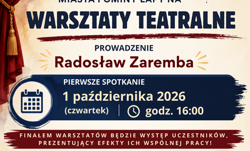 plakat informujący o warsztatach
