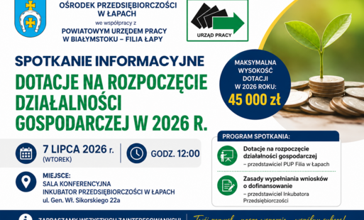 Plakat o spotkaniu informacyjnym