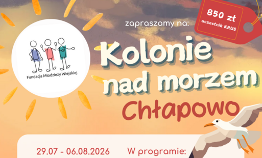 plakat promujący kolonie