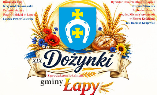 Plakat dożynkowy z program imprezy