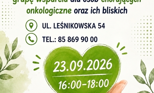 serce zielone i informacje na plakacie