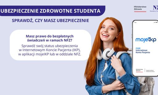 student z ubezpieczeniem zdrowotnym