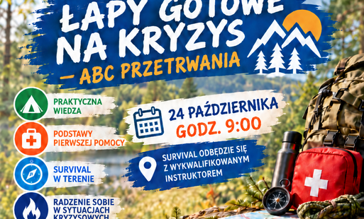 plakat Łapy gotowe na kryzys